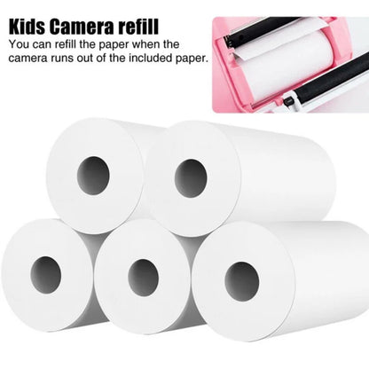 57MM Rolls Printing Paper For Mini Printer Kids Instant Print Camera Thermal Label Self-adhesive Sticker Paper Print Photo Note