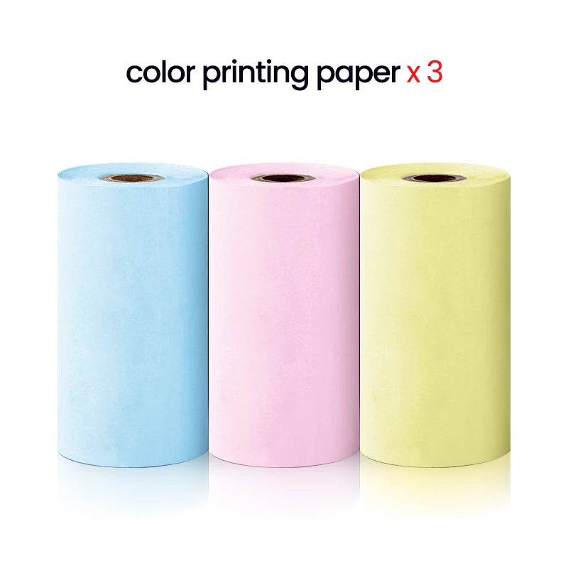 57MM Rolls Printing Paper For Mini Printer Kids Instant Print Camera Thermal Label Self-adhesive Sticker Paper Print Photo Note