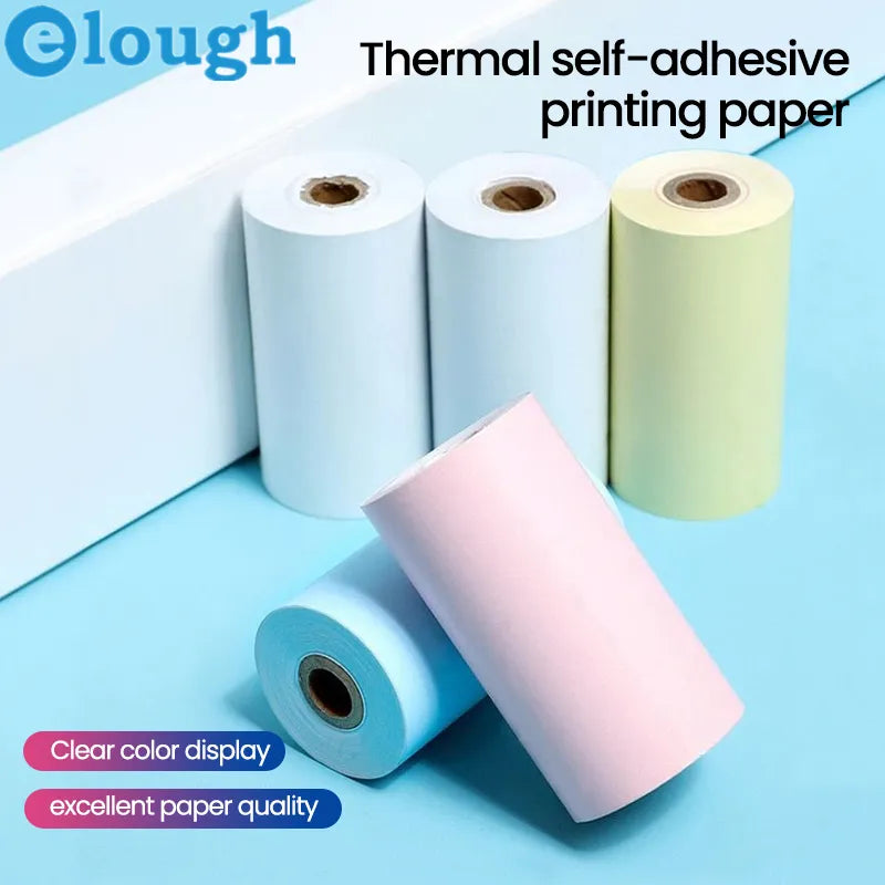 57MM Rolls Printing Paper For Mini Printer Kids Instant Print Camera Thermal Label Self-adhesive Sticker Paper Print Photo Note